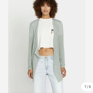 Women's Sea Green Open Front Cardigan NWT